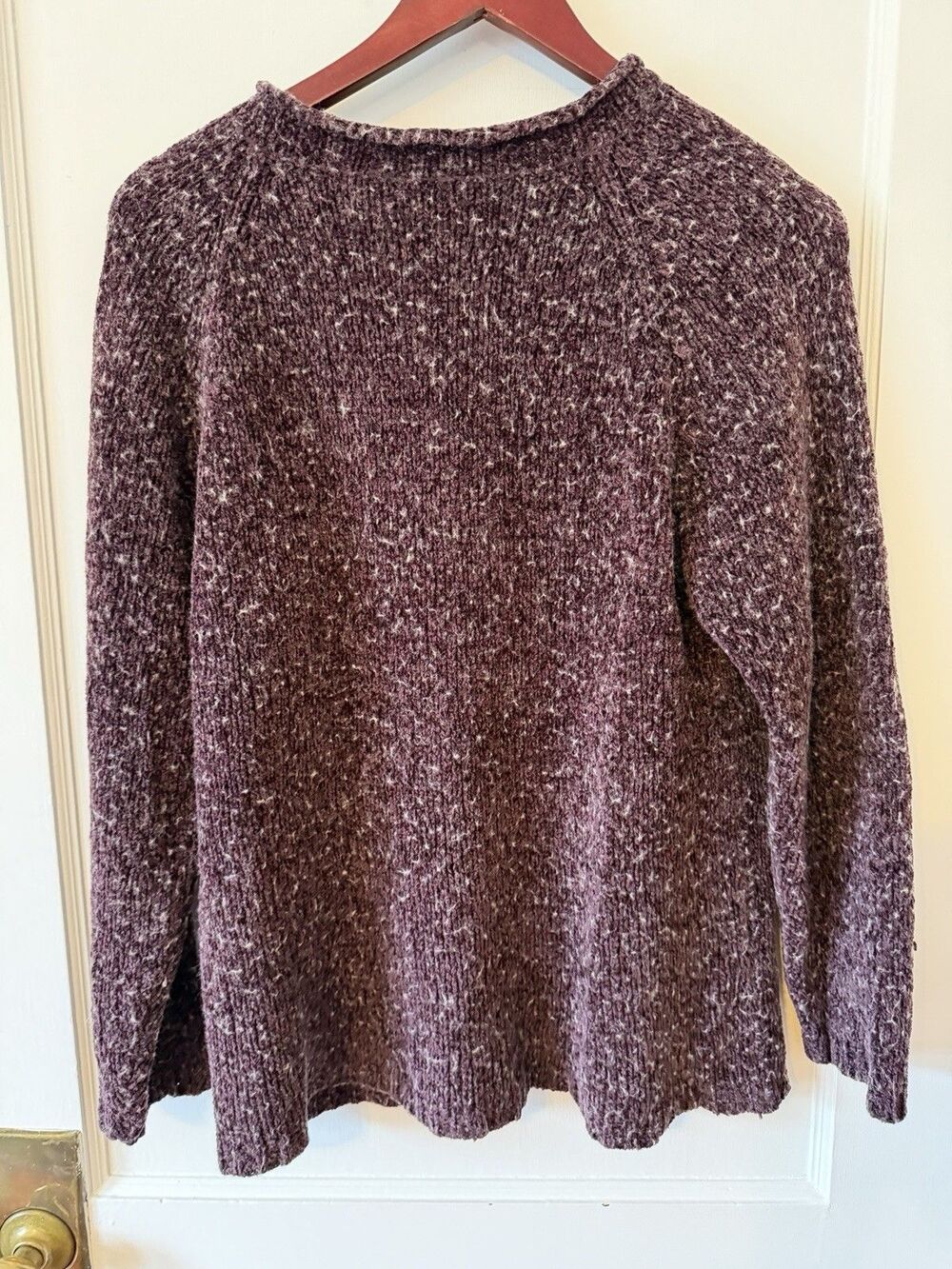 Vintage Purple White Wool Sweater Fairy Grunge Whimsigoth Cottagecore 90s Boho M